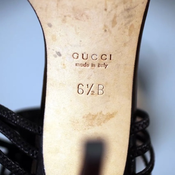 GUCCI Gladiator High Heels Bondage Strappy Leather - Picture 8 of 8
